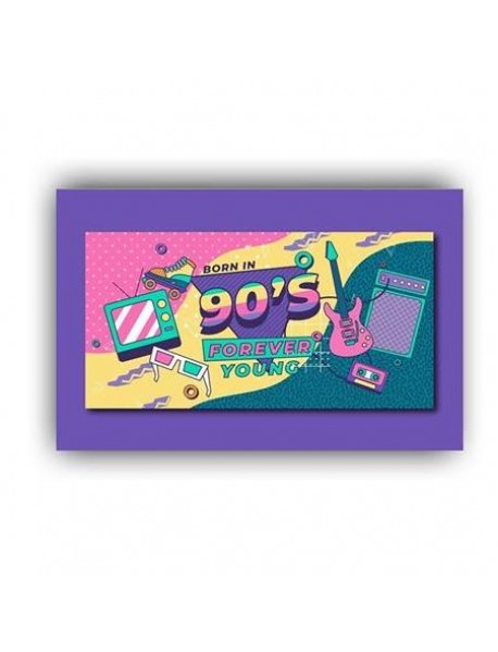 BORN IN 90'S AHŞAP POSTER 20x30cm  - 90