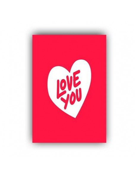 LOVE YOU AHŞAP POSTER 20x30cm  - 91