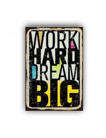 WORK HARD AHŞAP POSTER 20x30cm  - 08