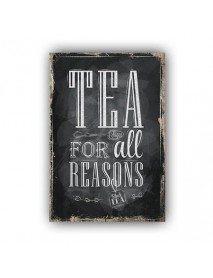 TEA FOR ALL AHŞAP POSTER 20x30cm  - 89