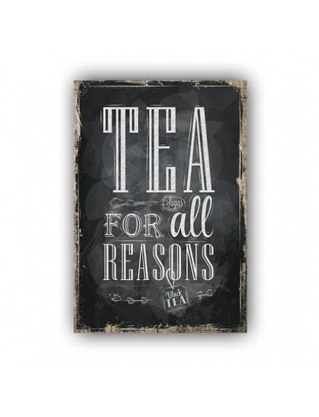 TEA FOR ALL AHŞAP POSTER 20x30cm  - 89