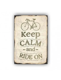 KEEP CALM AND RIDE ON AHŞAP POSTER 20x30cm  - 56