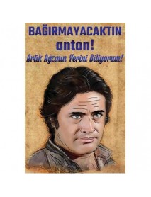 CÜNEYT ARKIN AHŞAP POSTER 20x30cm  - 14