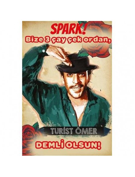 TURİST ÖMER AHŞAP POSTER 20x30cm  - 19