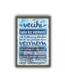 SANA KIZ VERMEM AHŞAP POSTER 20x30cm  - 34