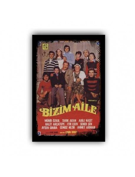 BİZİM AİLE AHŞAP POSTER 20x30cm  - 45