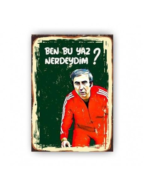 BEN BU YAZ AHŞAP POSTER 20x30cm  - 04