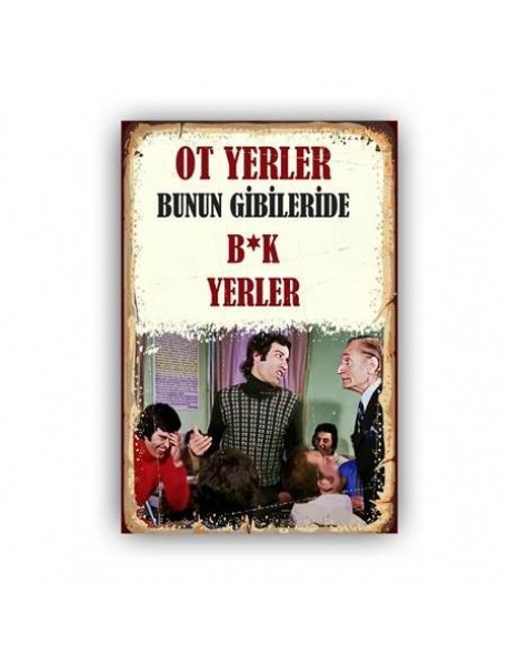 B*K YERLER AHŞAP POSTER 20x30cm  - 30