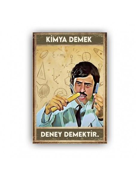 KİMYA DEMEK AHŞAP POSTER 20x30cm  - 61