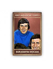 BURADAYIM HOCAM AHŞAP POSTER 20x30cm  - 02