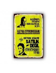 BENİM AŞKIM SATILIK DEĞİL AHŞAP POSTER 20x30cm  - 71