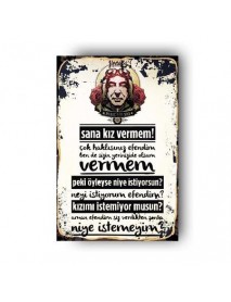 VECİHİ AHŞAP POSTER 20x30cm  - 23