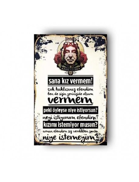 VECİHİ AHŞAP POSTER 20x30cm  - 79