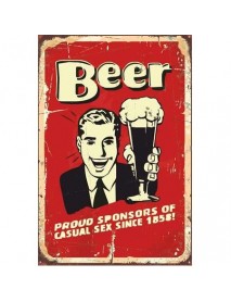 BEER PROUD SPONSORS OF CASUAL SEX SINCE 1858 ! AHŞAP POSTER 20x30cm  - 93