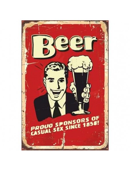 BEER PROUD SPONSORS OF CASUAL SEX SINCE 1858 ! AHŞAP POSTER 20x30cm  - 93