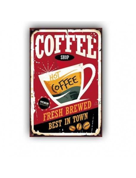 COFFEE SHOP HOT COFFEE AHŞAP POSTER 20x30cm  - 33