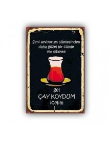 YİYECEK - İÇECEKLER AHŞAP POSTER 20x30cm  - 13