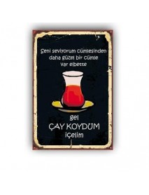 GEL ÇAY KOYDUM İÇELİM AHŞAP POSTER 20x30cm  - 29