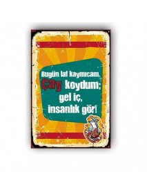 YİYECEK - İÇECEKLER AHŞAP POSTER 20x30cm  - 45