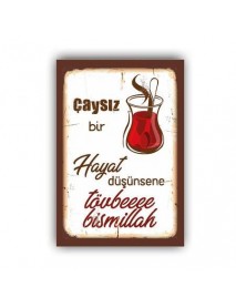 YİYECEK - İÇECEKLER AHŞAP POSTER 20x30cm  - 35