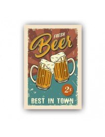 BEER BEST IN TOWN AHŞAP POSTER 20x30cm  - 71