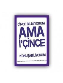 ÇİNCE BİLMİYORUM AMA İÇİNCE KONUŞABİLİYORUM AHŞAP POSTER 20x30cm  - 74