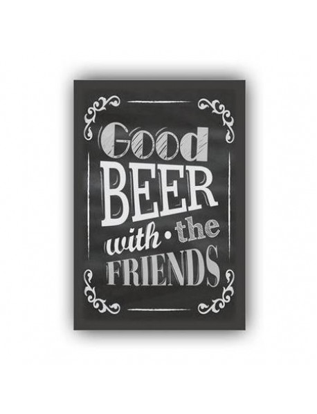 GOOD BEET WITH THE FRIENDS BLACK & WHITE AHŞAP POSTER 20x30cm  - 94