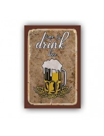 TIME TO DRINK BEER AHŞAP POSTER 20x30cm  - 11