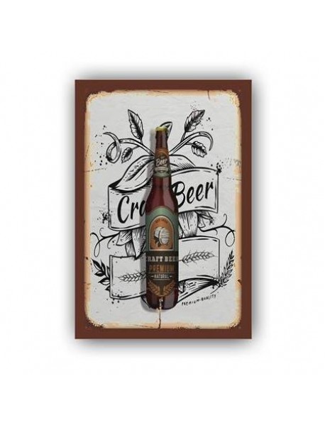 PREMIUM NATURAL BEER AHŞAP POSTER 20x30cm  - 18