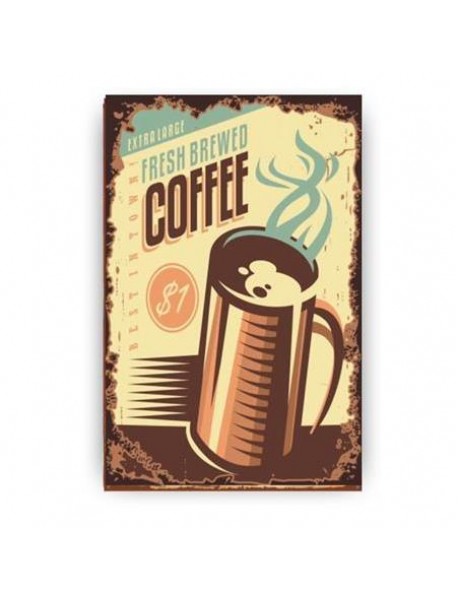 FRESH BREWED COFFEE AHŞAP POSTER 20x30cm  - 66