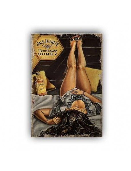 JACK DANIEL'S JENNESSEE HONEY AHŞAP POSTER 20x30cm  - 38