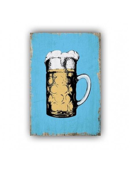 BEER BLUE AHŞAP POSTER 20x30cm  - 31