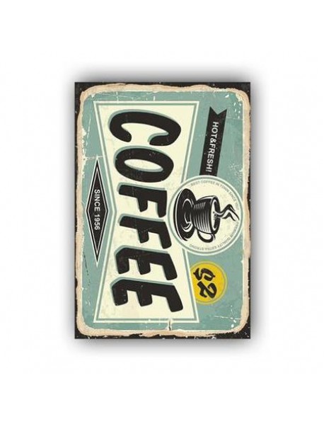 HOT AND FRESH COFFEE AHŞAP POSTER 20x30cm  - 89