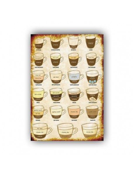 CAFE NOISETTE AHŞAP POSTER 20x30cm  - 56