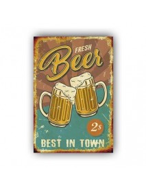 FRESH BEER BEST IN TOWN AHŞAP POSTER 20x30cm  - 71