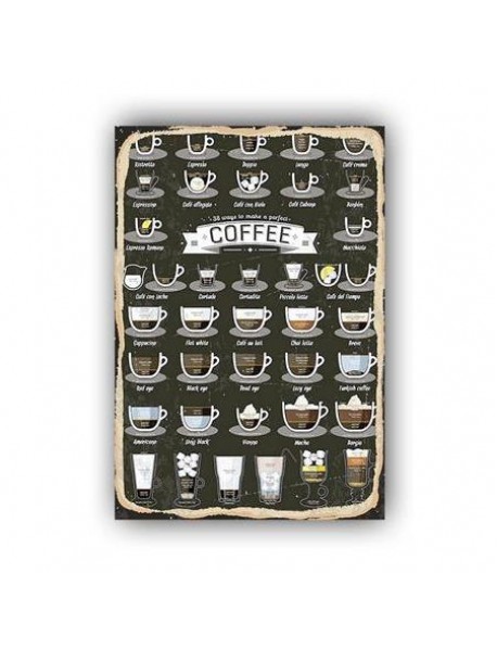 COFFEE 9 AHŞAP POSTER 20x30cm  - 28