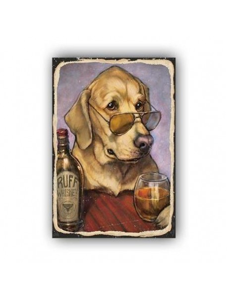 RUFF WHISKEY AHŞAP POSTER 20x30cm  - 80