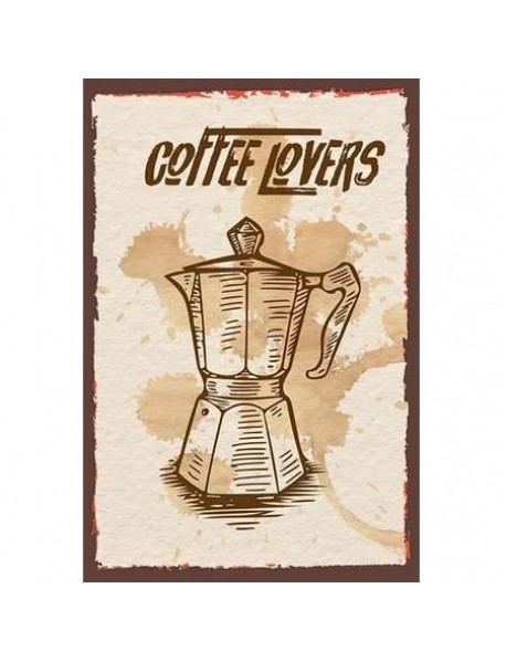 COFFEE LOVERS AHŞAP POSTER 20x30cm  - 39