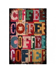 COFFEE COFFEE COFFEE COFFEE  AHŞAP POSTER 20x30cm  - 35