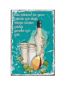 FELEĞİN BİZDEN ÇALDIĞI GECELER İÇİN İÇİLİR AHŞAP POSTER 20x30cm  - 98