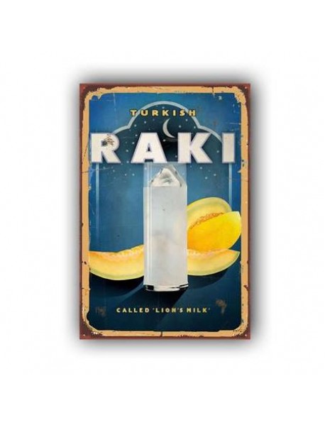 TURKISH RAKI AHŞAP POSTER 20x30cm  - 35