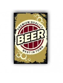 PREMIUM QUALITY BEER BEST IN TOWN AHŞAP POSTER 20x30cm  - 70