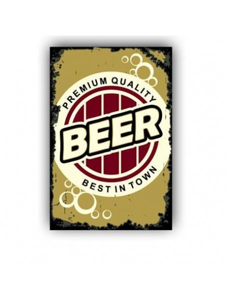 PREMIUM QUALITY BEER BEST IN TOWN AHŞAP POSTER 20x30cm  - 70