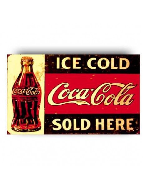 ICE COLD COCA COLA SOLD HERE AHŞAP POSTER 20x30cm  - 89