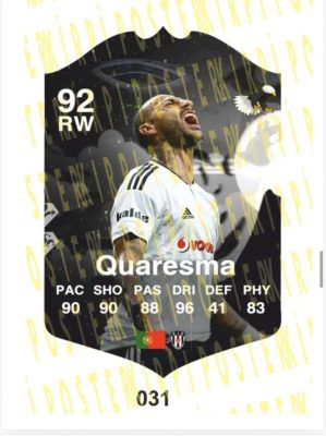 QUARESMA AHŞAP FİFA FUTBOLCU BİBLOSU-031